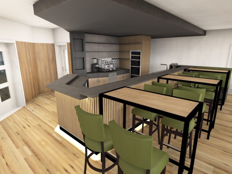 Thekenbau, moderner Thekenbau, Gaststätteneinrichtung, Cafetheke, Gastrotheke, Bistroeinrichtung